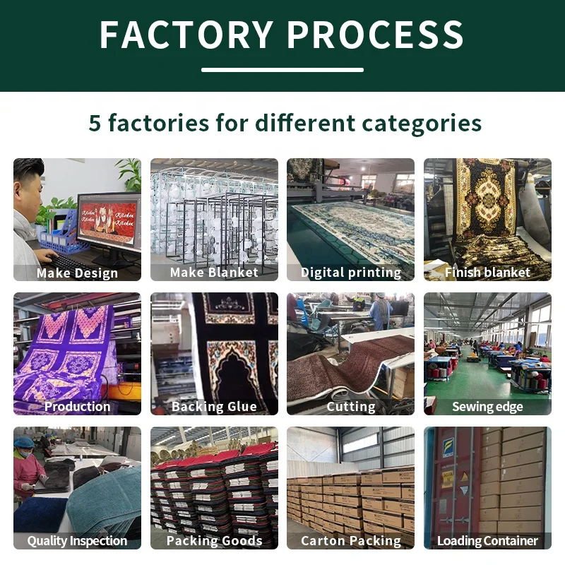 Factory direct sales wholesale Muslim embossed worship blanket prayer mat prayer rug