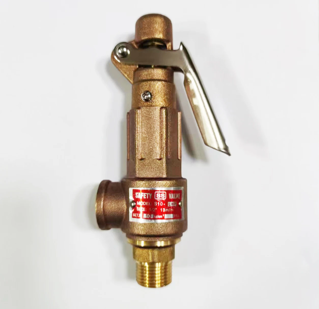 Full Bore Type Safety Valve SS316 Low Lift Lever Type Safety Pressure Relief Valve with PTFE Seal Spring Loaded Manual Valve