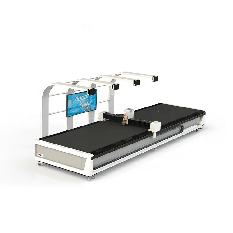 Weier High Speed Digital Cutter Textile CNC Round Knife Clothes Fabric Cutting Machine