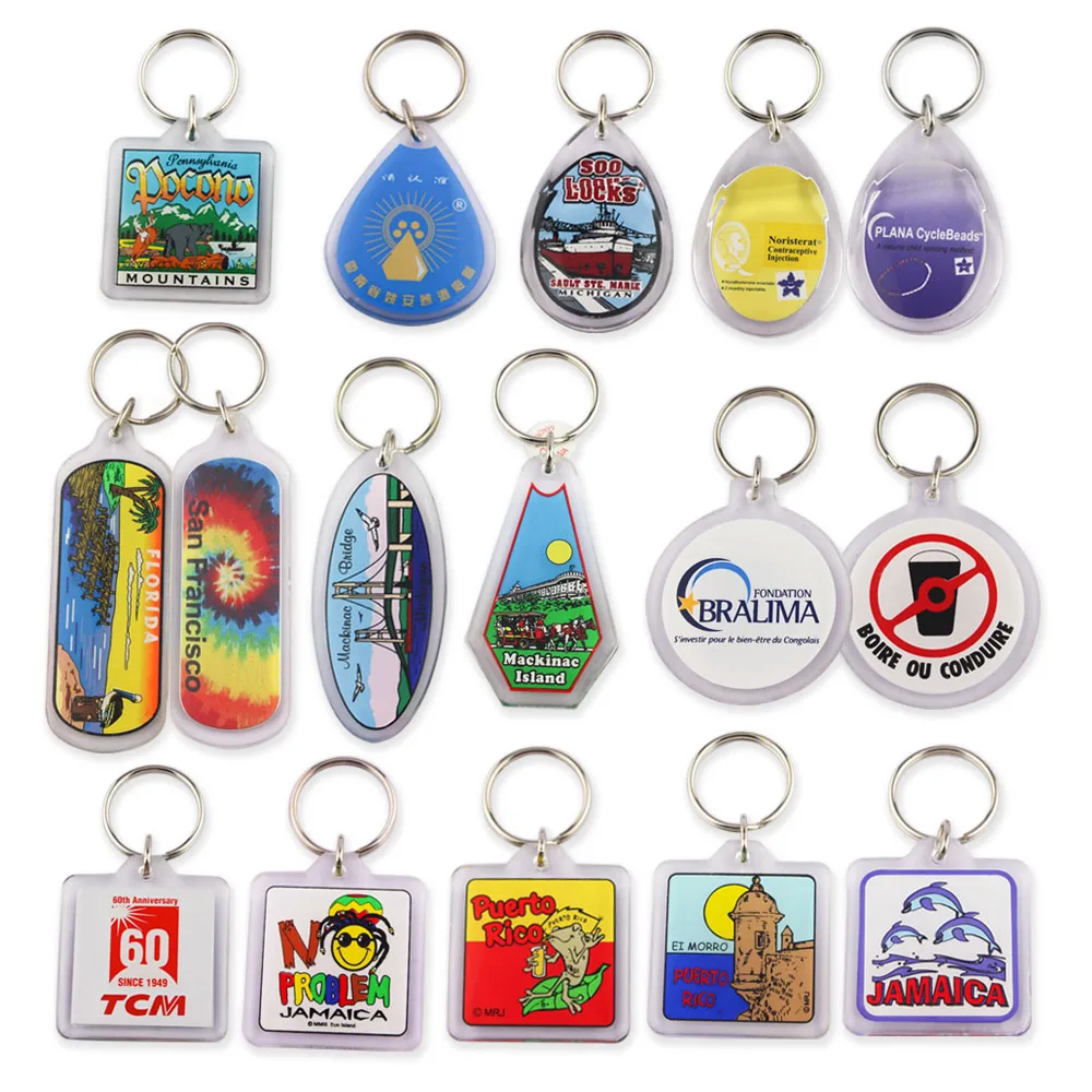 Оптовая продажа от производителя, изготовленные на заказ 3d-круглые пустые акриловые брелки для ключей с аниме фотопечатью