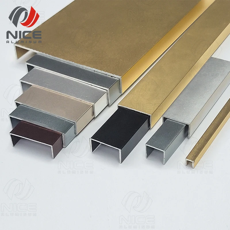 Popular Design I-shaped Line Decorative Trim Strip Metal Wall Tile Trim for Furniture Wall