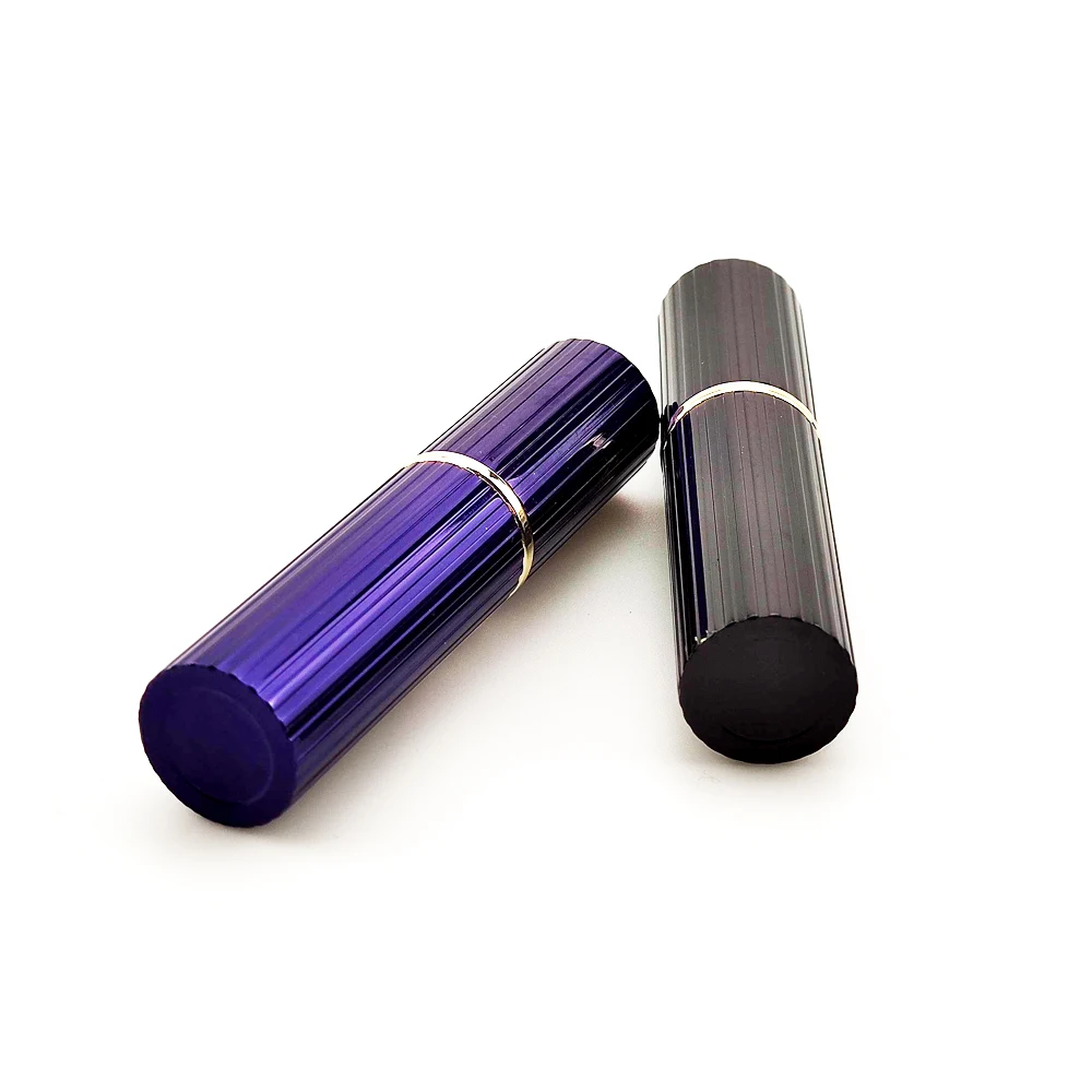 Mini Round portable travel Refillable wholesale clear essential oil perfume 10ml glass lip roller bottles with roller ball