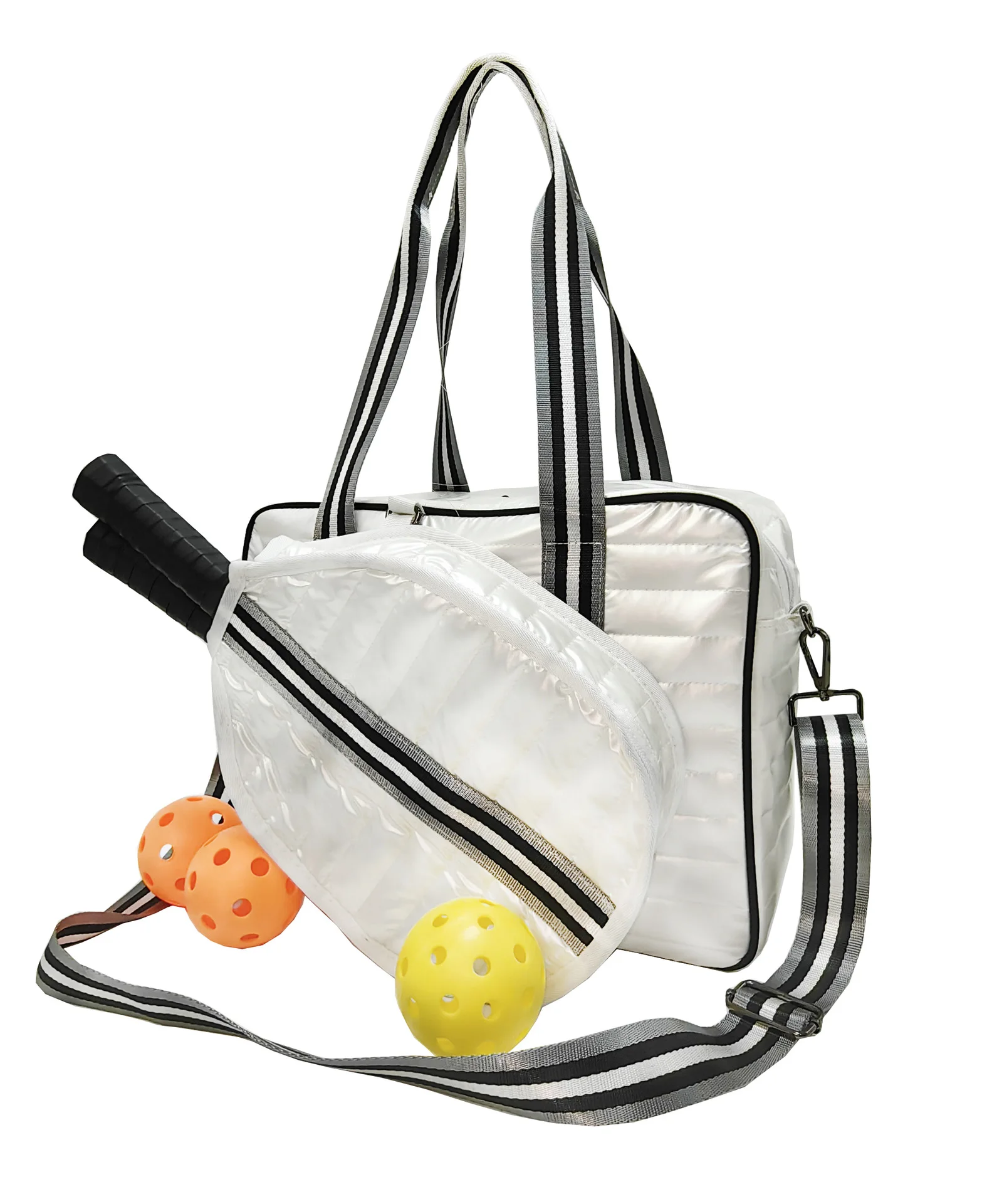 Customize Quilted Sports Pickle Ball Bag Racket Padel Tennis Detachable Front Pocket Bag for Women Pickleball