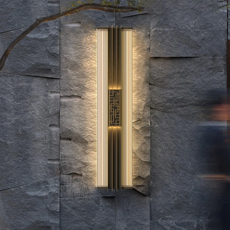 Outdoor wall lamp waterproof IP65 garden villa light power outside LED wall light outdoor long strip wall light