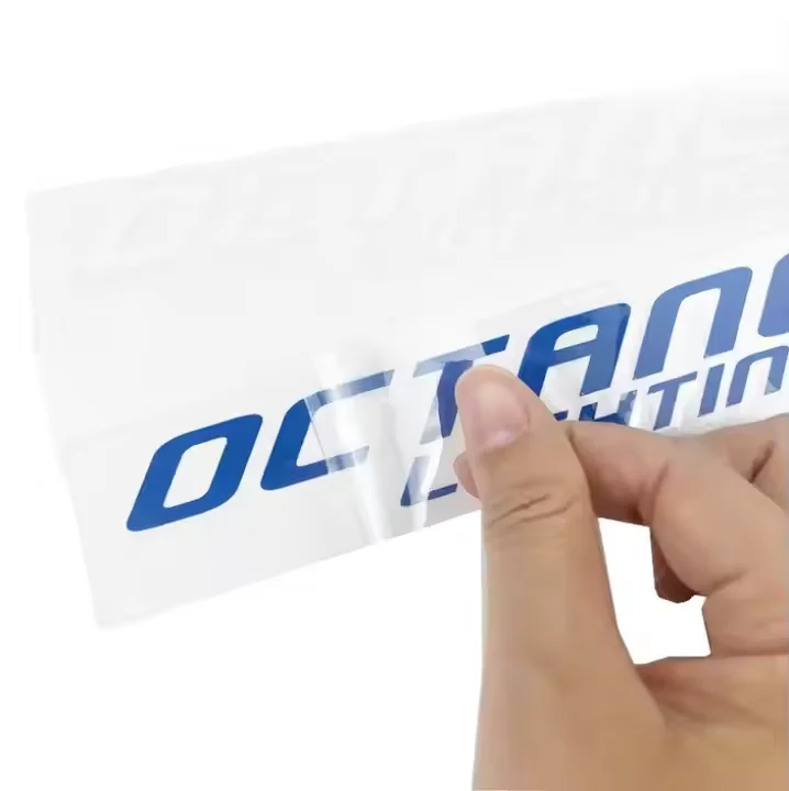 Custom Designed Transparent 3D Vinyl Logo Transfer Sticker Industrial Use Hot Stamping Surface Finishing Custom Printing Options