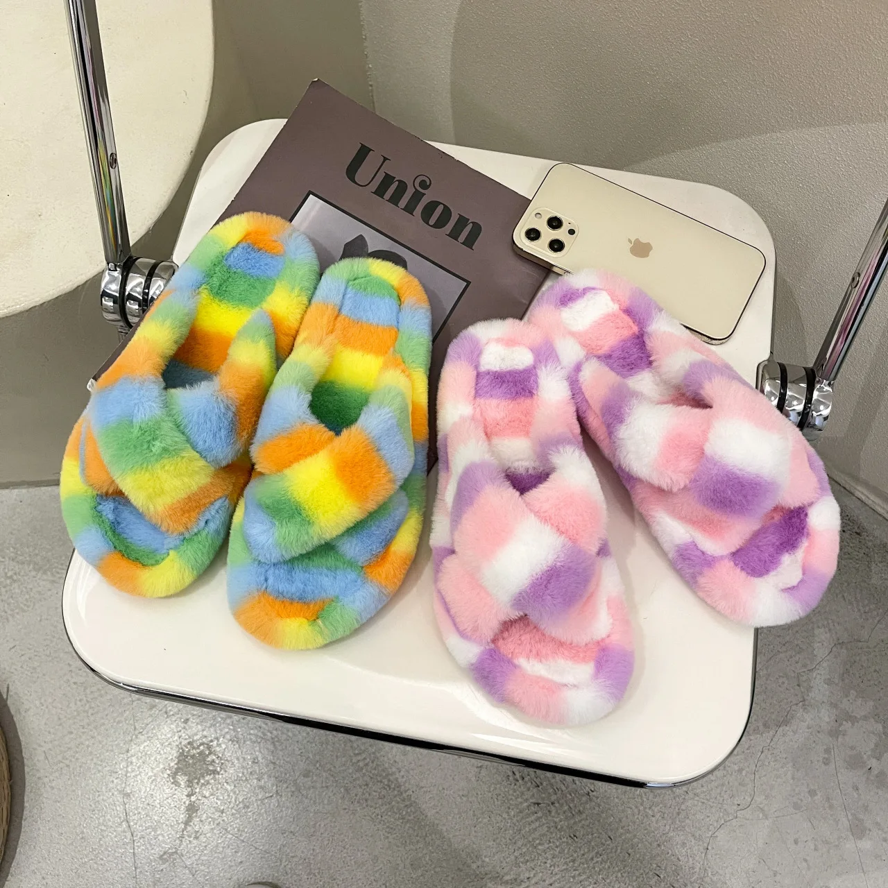 
Soft Winter House Women Latest Slipper Female Short Plush Casual Slipper Flat 