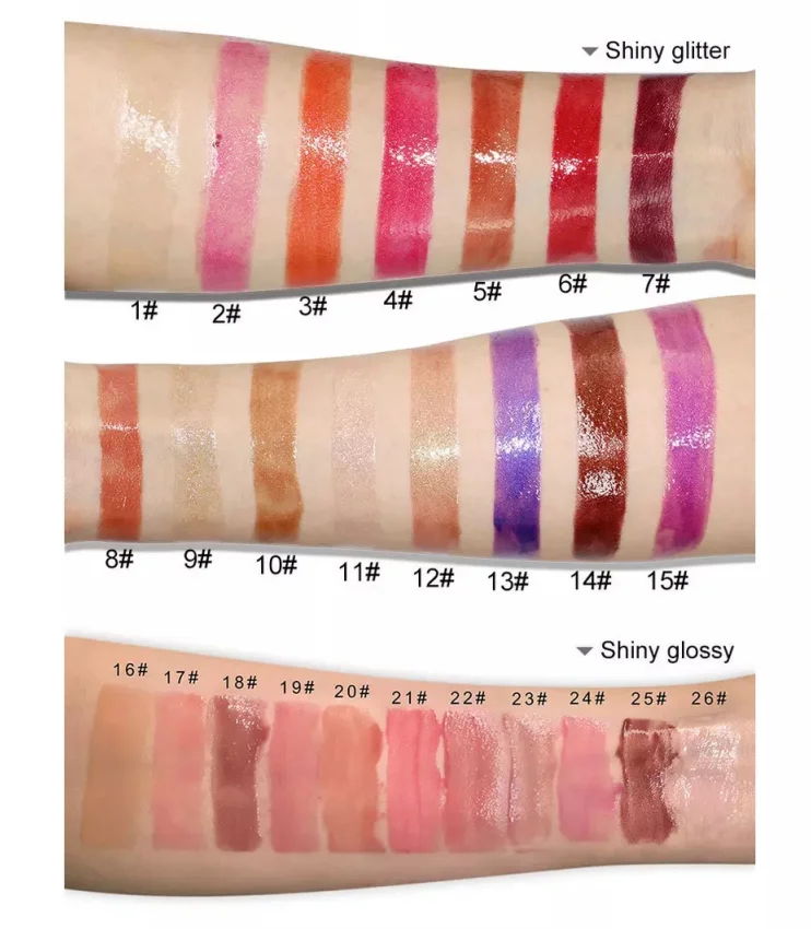 
High Pigment Vegan Natural Smooth Plumping Matte Shimmer High Shine Nude Shiny Glossy Glitter Lipgloss Private Label Lip Plumper 
