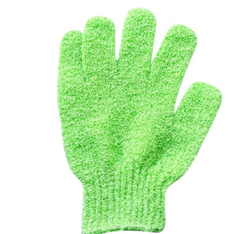 White Black Green Pink Nylon Shower Glove SPA Massage Bath Gloves Exfoliating scrubber  Glove
