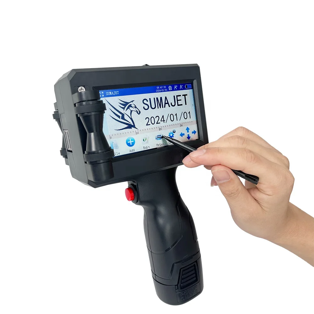 2024 Hot sale Product Mini portable handheld inkjet expire date time logo QR code printing machine handheld gun Inkjet Printer
