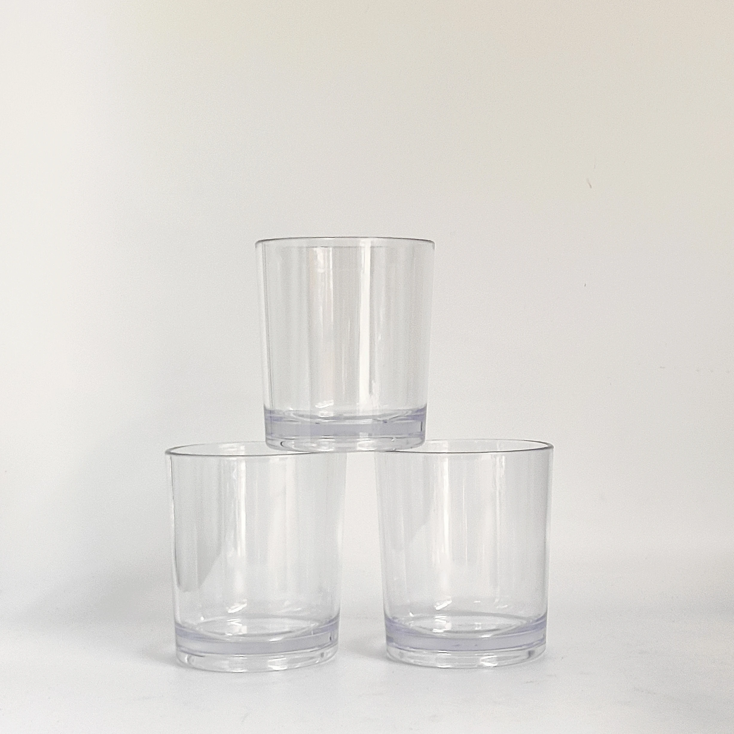 Factory price 270 ml AS straight ice whiskey glass 10 oz short plastic rock glass reusable tumbler wholesale plastic coffee cup