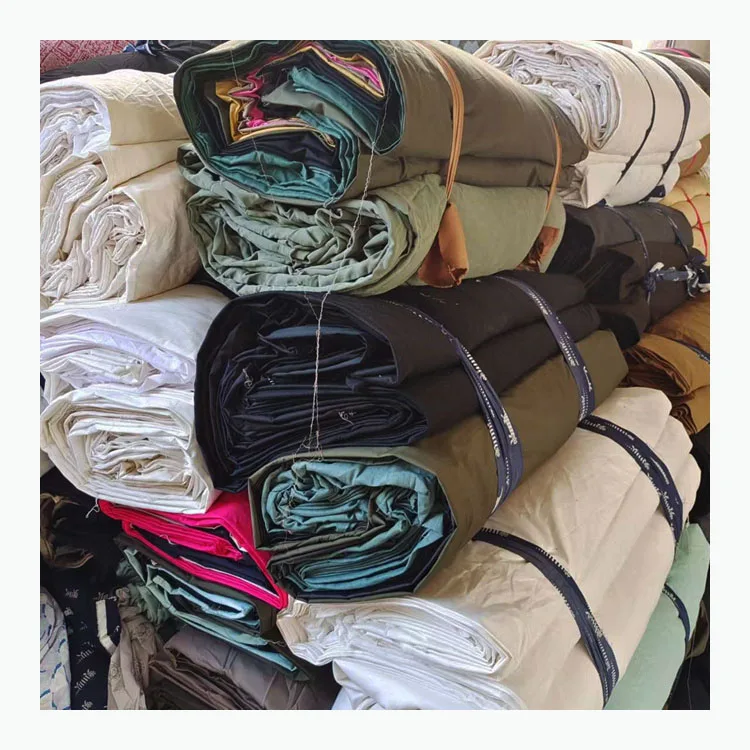 Hot Selling By Kg Cheap Stock Lot Cut Pieces Cotton Twill Fabric For Pants