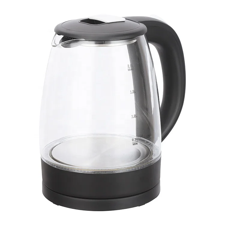 Factory wholesale high boron glass kettle quick heating automatic power cut off 306 degrees cordless electric kettle