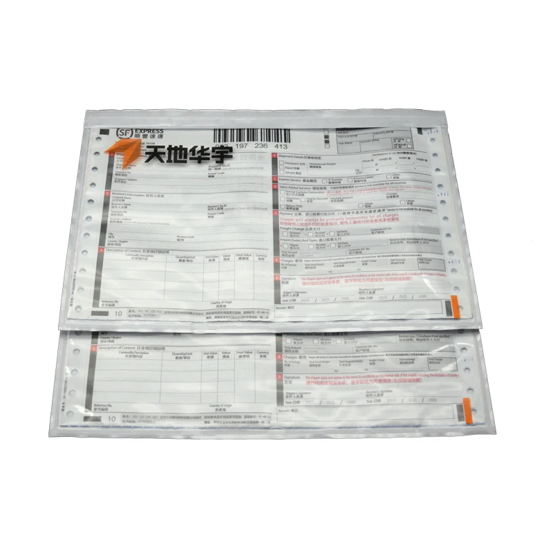 ODM OEM Clear Waterproof Poly Mailing Bag Envelope/Label Pouch for Clothing Shipping and Express Package