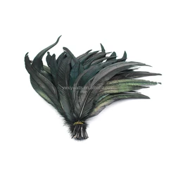 Hot Sale 25-45 cm Sprayed Silver Rooster Tail Feathers for Sale