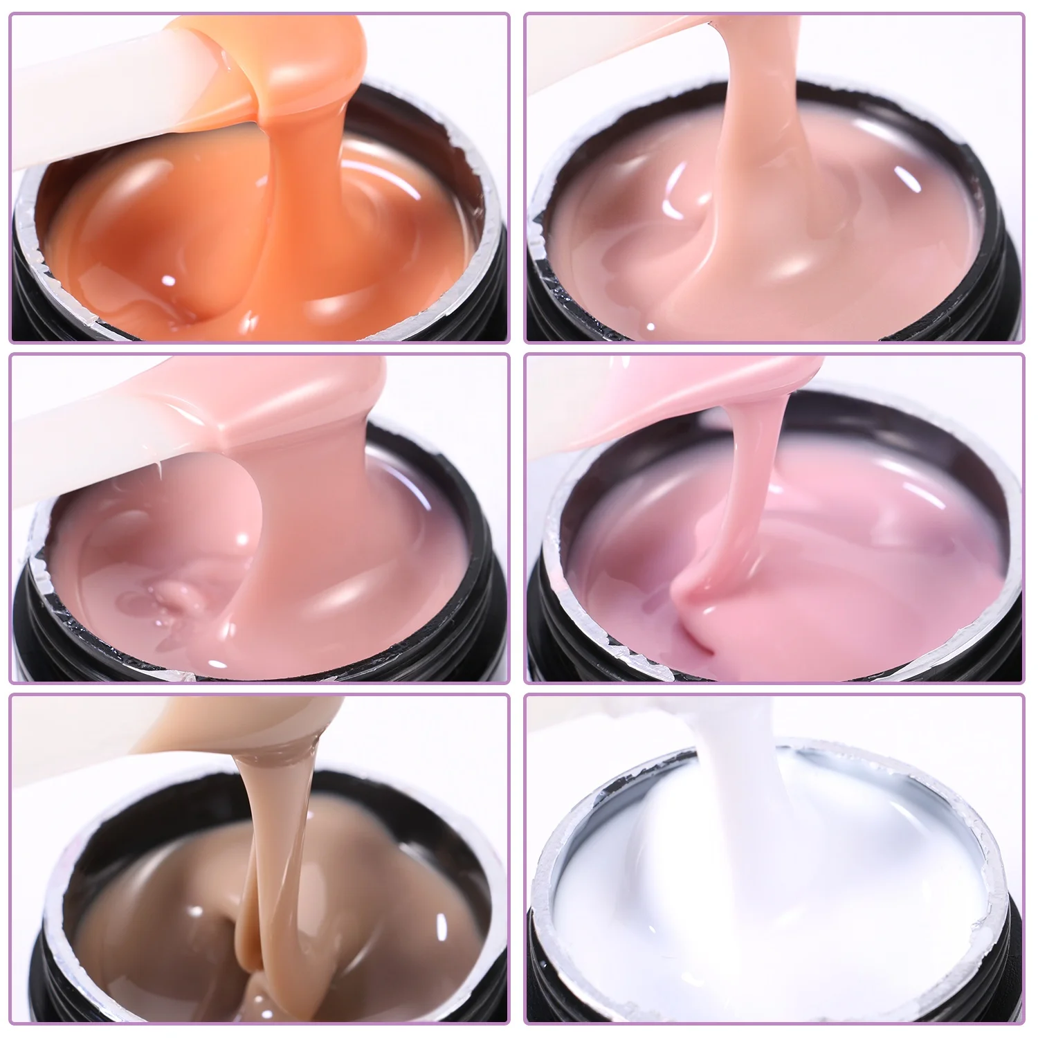 Gelsky 30G Solid Non Stick Builder Nail Gel Long Lasting Natural 51 Colors Builder Extension Gel Polish