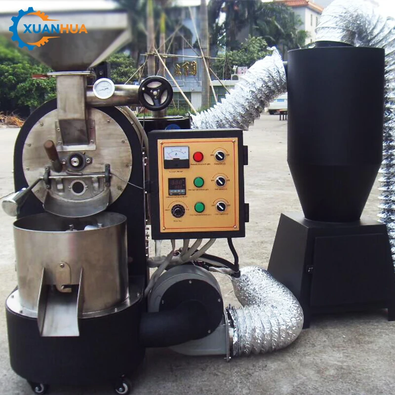 New arrival 1/2/20 kg commercial business coffee bean roaster machine with 24 hours online after-sale service