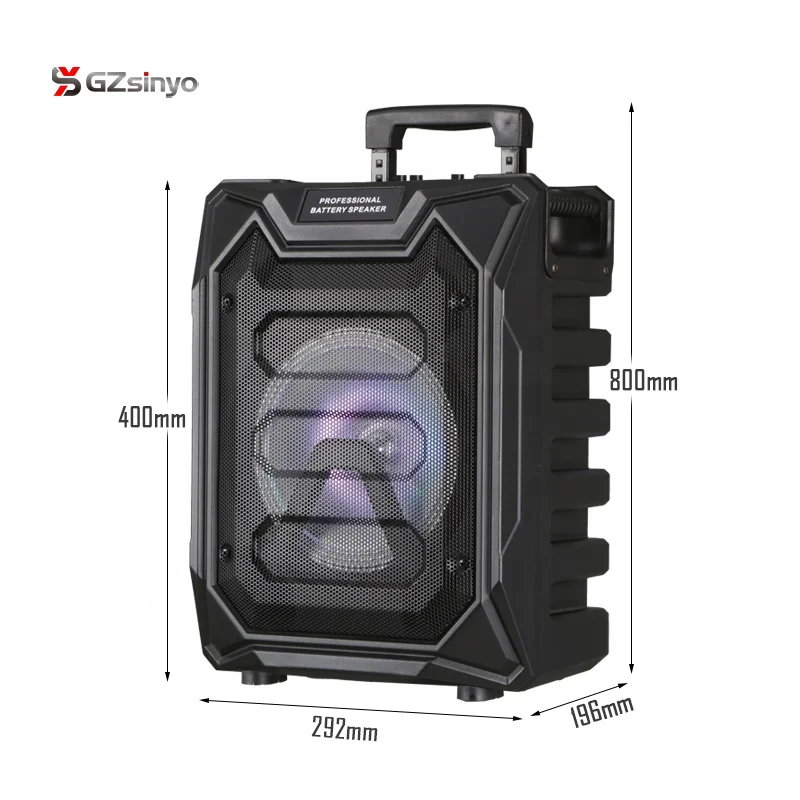 2019 new private 8 inch loud portable blue tooth speaker karaoke for outdoors