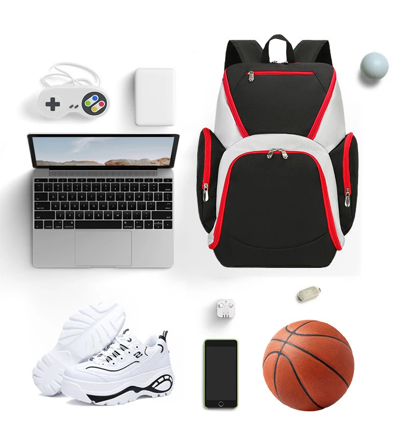 Customized Large Capacity Basketball Backpack Bag Volleyball Football Soccer Sports Gym Bag