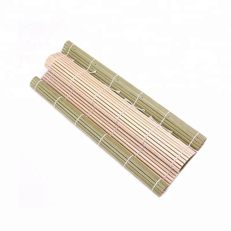 24cmand 27cm Green Bamboo Round rolling Sushi Mat Factory Supply High Quality Low Price Sushi Roll Bamboo Sushi Rolling Mat