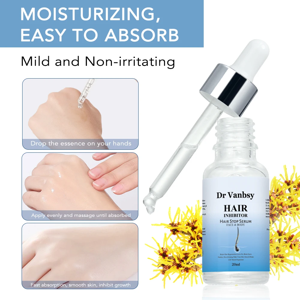 Factory Wholesale Treatment Serum Remover Inhibitors Stopping Hair Growth Serum Hair Removal Repair Moisturizing Liquid