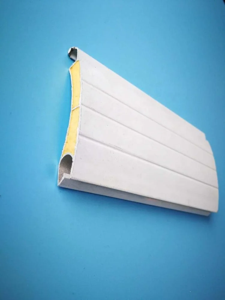Anodized silver white 45mm roller shutter slat aluminum extrusion profile rolling shutter for doors and windows