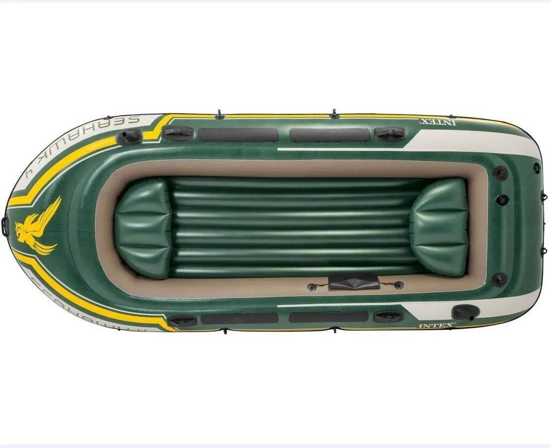 Intex 68351 Sport Series Inflatable Boat Seahawk 4 Set Seahawks Canoe Kayak