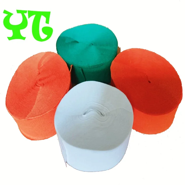 China Manufacturer Party Wrapping Custom Color Masking Tape Jumbo  Crepe Paper Roll