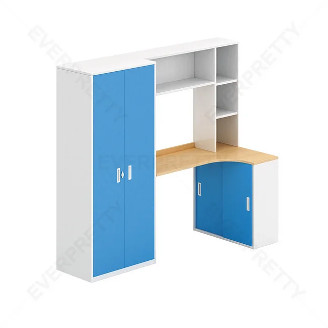 School Dormitory Furniture Student Adult Dormitory Iron Steel Metal Bunk Loft Bed Computer Table and Storage Wardrobe