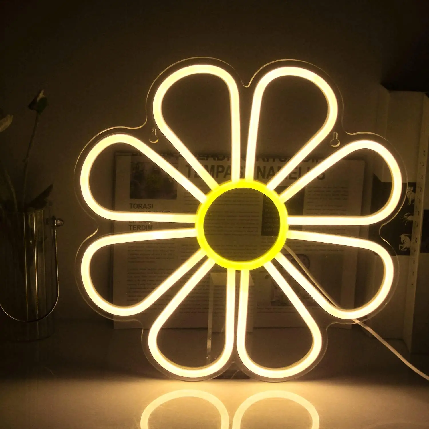 Manufacturer NO MOQ Fast delivery Custom LED Neon Light Flower Neon Sign Dropshipping Neon Sign for Bedroom Party Home Decor