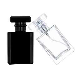 Оптовая продажа на заказ 30 мл 50 мл 100 мл Черный квадратный матовый прямоугольник Parfum масло роскошная пустая Упаковка спрей духи стеклянная бутылка