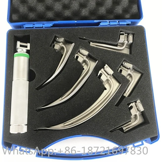 Medical Stainless Steel Adult and Pediatric Use Fiber Optic Laryngoscope For Hospital