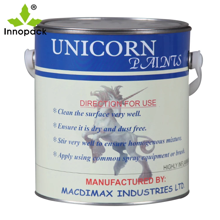 1L 2L 3L 4L Full Color Printed Metal Paint Can with Snap-on Lid
