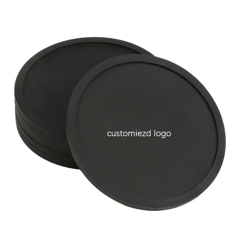 Custom Make Your Own Beer Coasters Heat Resistant Non-Slip Silicone Cup Coaster Coffee Tea Mat Soft PVC Rubber Coaster