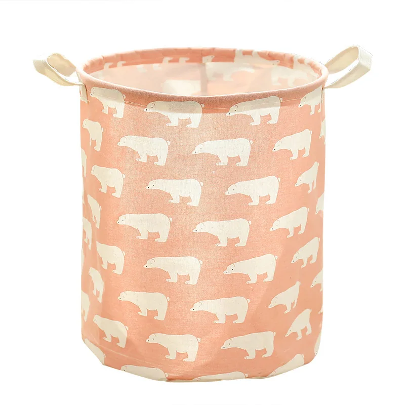 Large Folding Laundry Basket Toys Dirty Clothes Organizer Bucket Printed Collapsible Waterproof Home Sorter Hamper Basket