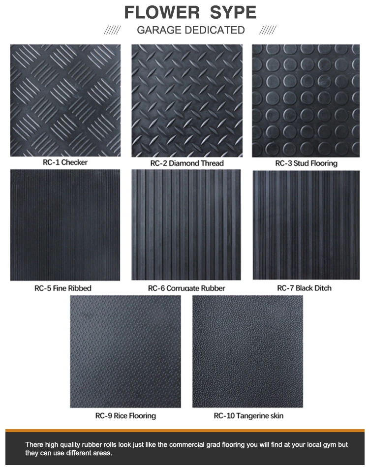 Hard wear power plant rubber flooring carpet