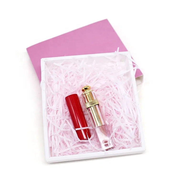  Gold foil stamp make up gift box custom lipgloss packaging for