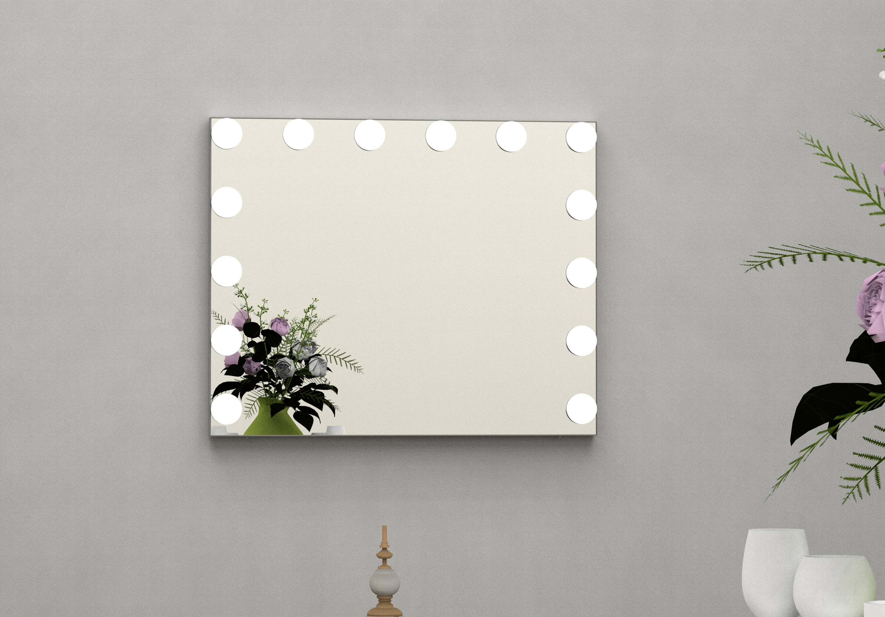 Make Up Tools Hollywood Makeup Vanity Lighted Mirror with light bulbs