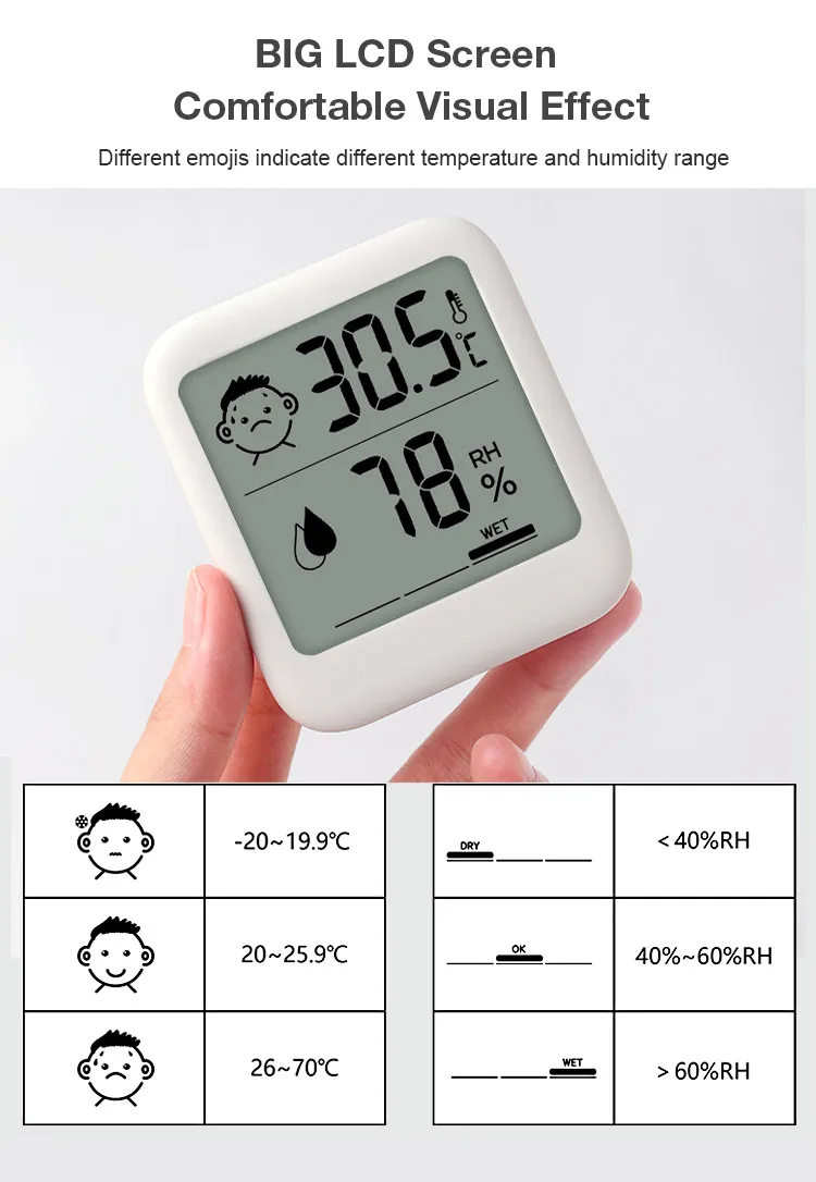 Mini Wireless Digital Barometer Meter Humidity Gauge Thermometer And Hygrometer Indoor Temperature