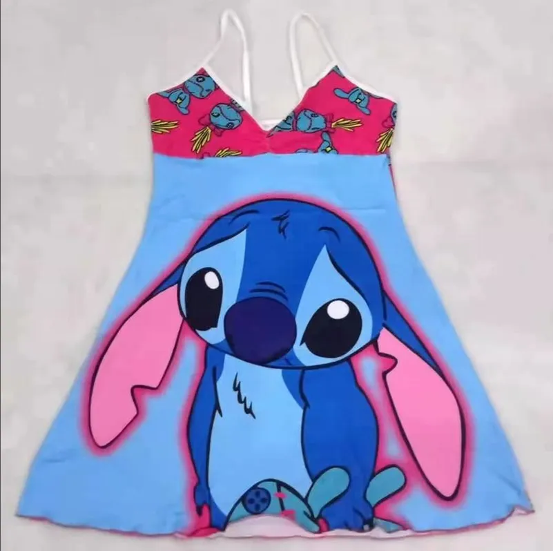 Hot Selling European And American Mickey Cartoon Mid-Length Women T-shirt Dress