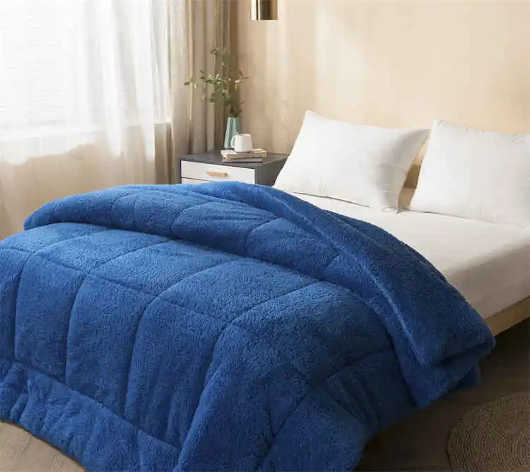 Custom made Buy fluffy Lamb cashmere quilted cute cheap astros comforter sets bedding home for