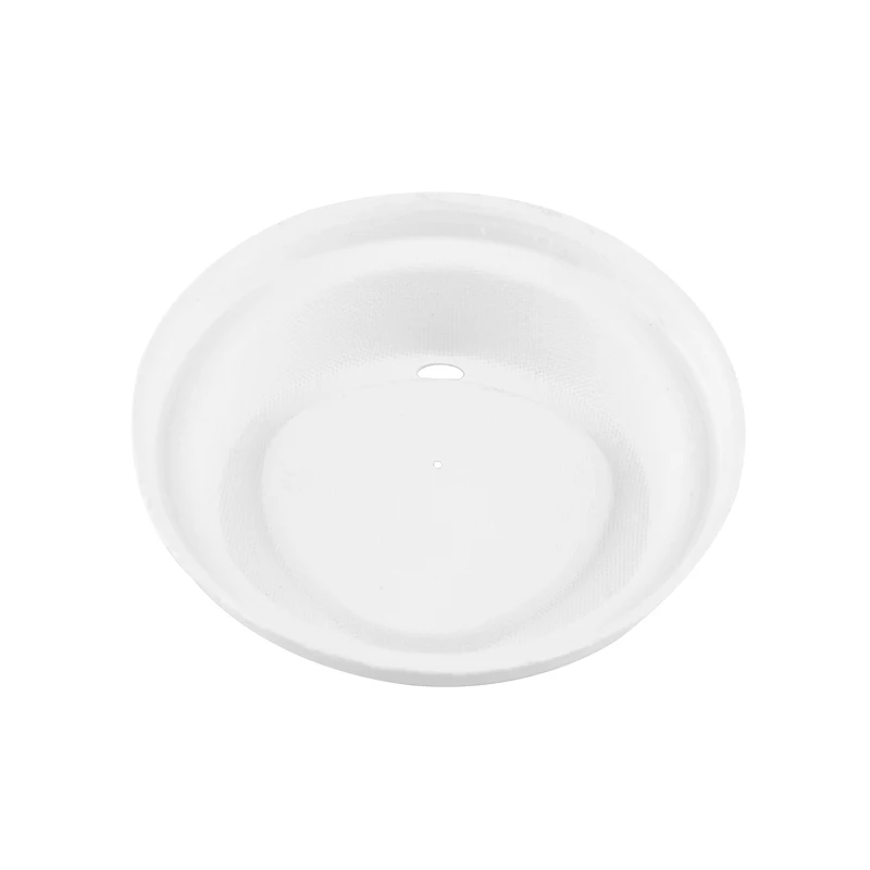 
Compostable Sugarcane Paper Pulp Molded Disposable Coffee Cup Cover Lids for Beverage packaging 