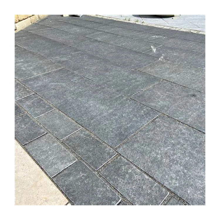Outdoor Basalt Stone Paver Rock Prices Non Slip Cut to Sizes Flamed Honed Black Basalt Stone