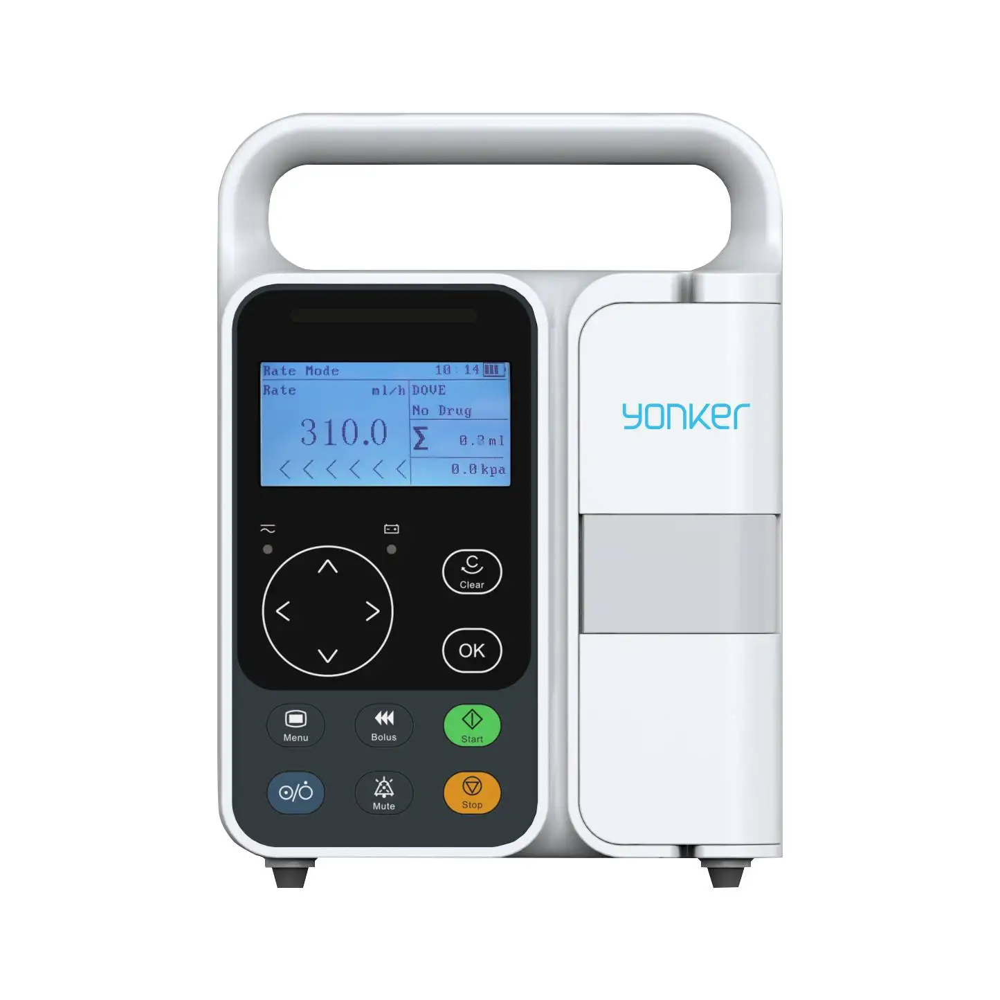 portable hospital medical with automatic infusion alarm bubble pressure monitoring tci syringe infusion pump