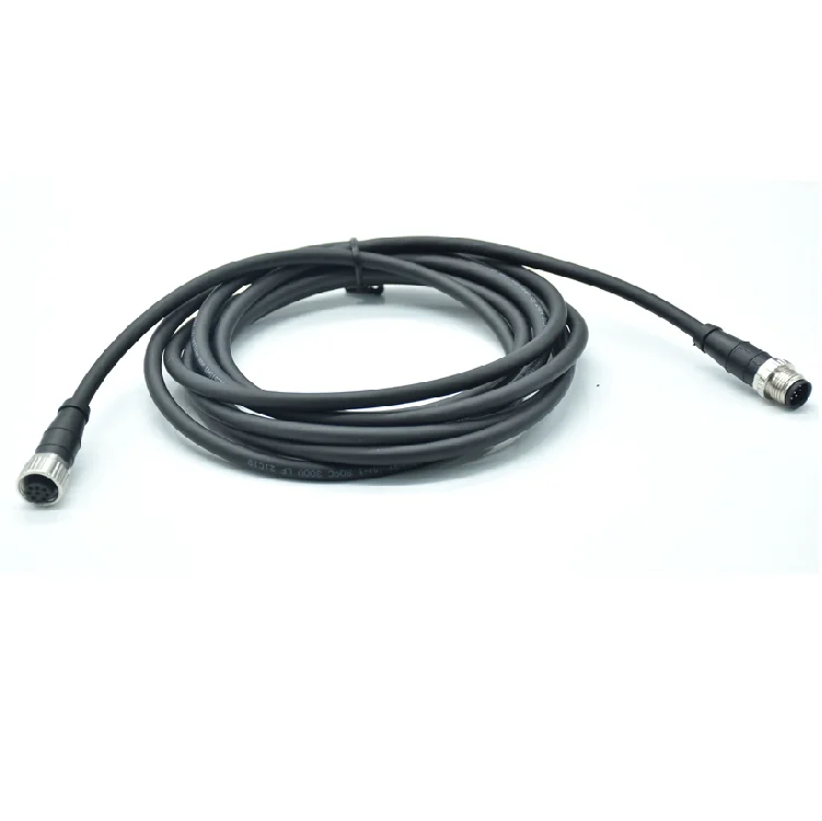 High quality M12 straight 5 pin connector ip67 industrial electric cable connectors