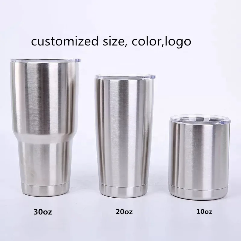 Custom 30oz Tumbler Stainless Steel Vacuum Insulated Auto Mug Glass Cup Plastic Coating