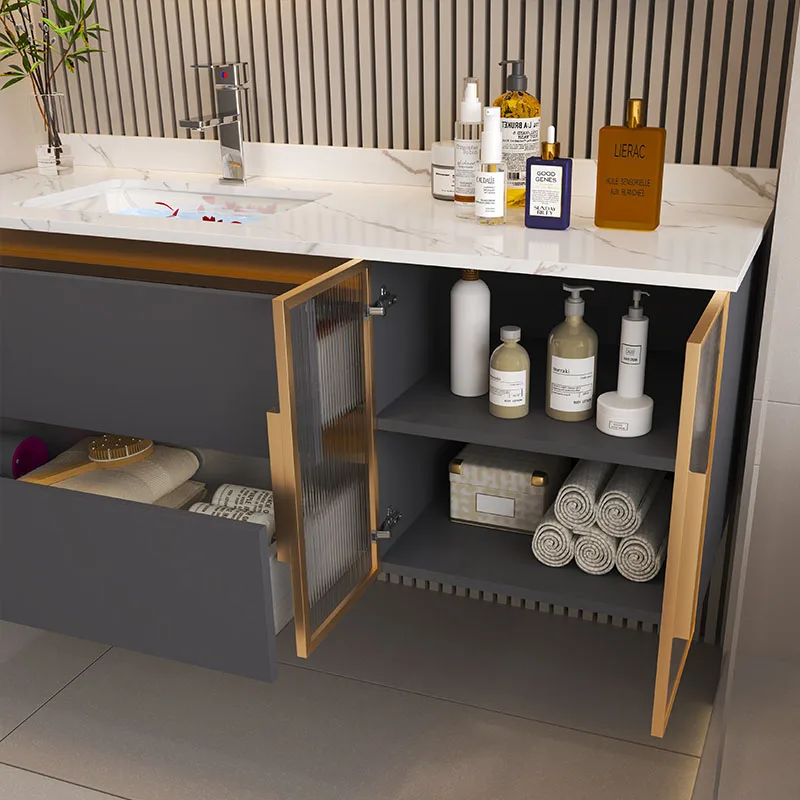 Modern Bathroom Vanity Cabinet Single Sink Mirror Bathroom Cabinet Vanity Quartz Vanities For Hotel Bathrooms