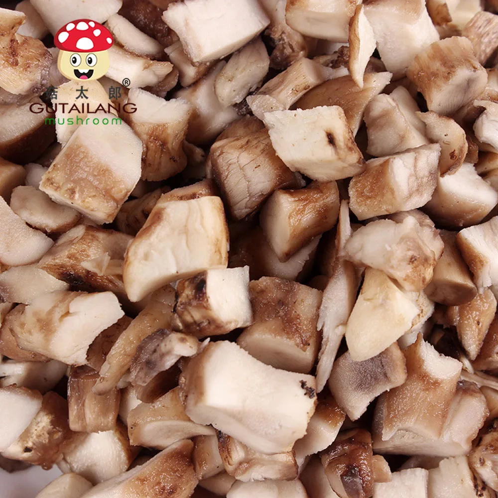 Gutailang Factory Direct Selling Dried Edible Fungi Shiitake Mushroom Stem Dice 5*5  Dried shiitake Cube Granules Kibbles Chips