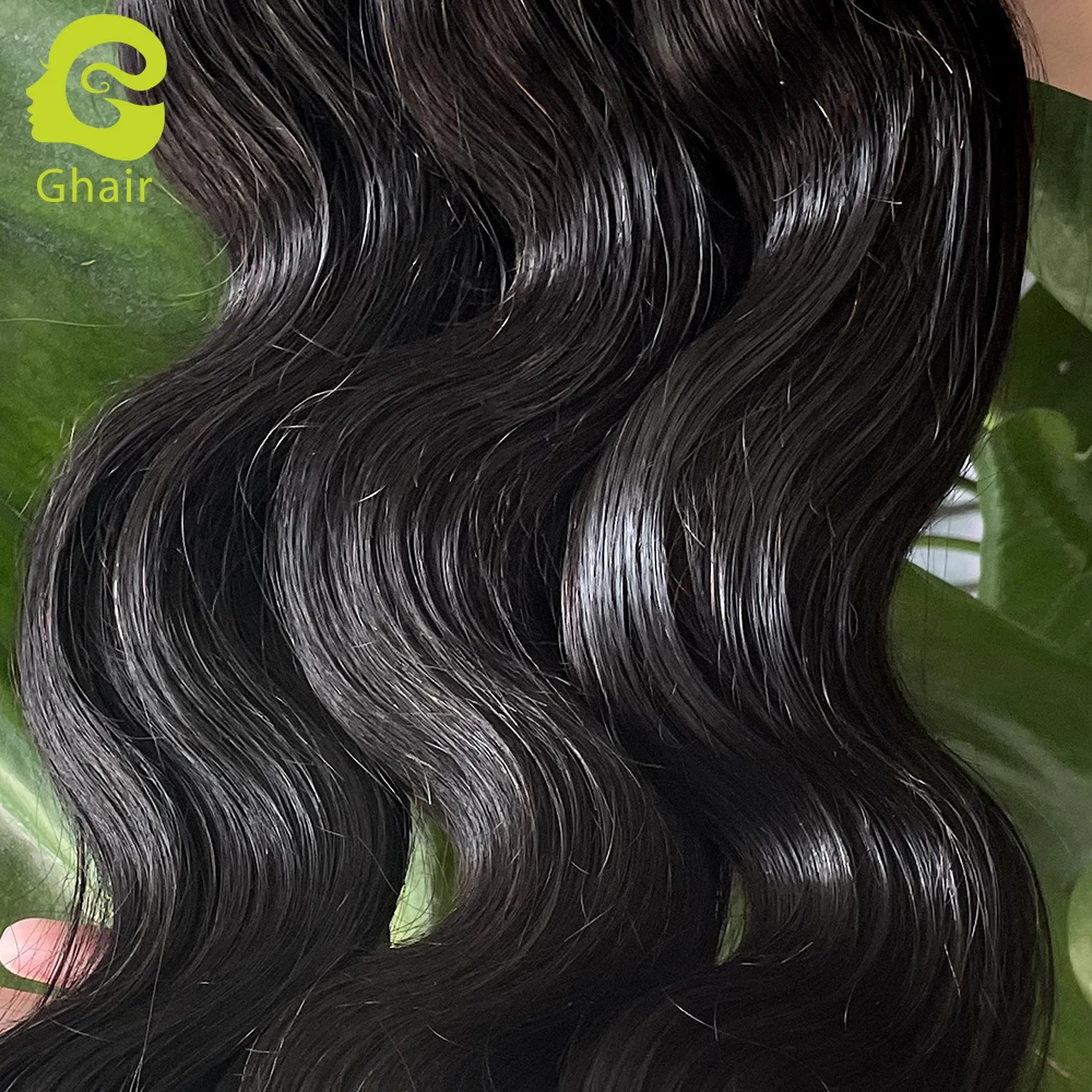 Wholesale Malaysian virgin human hair natural color body wave bundles