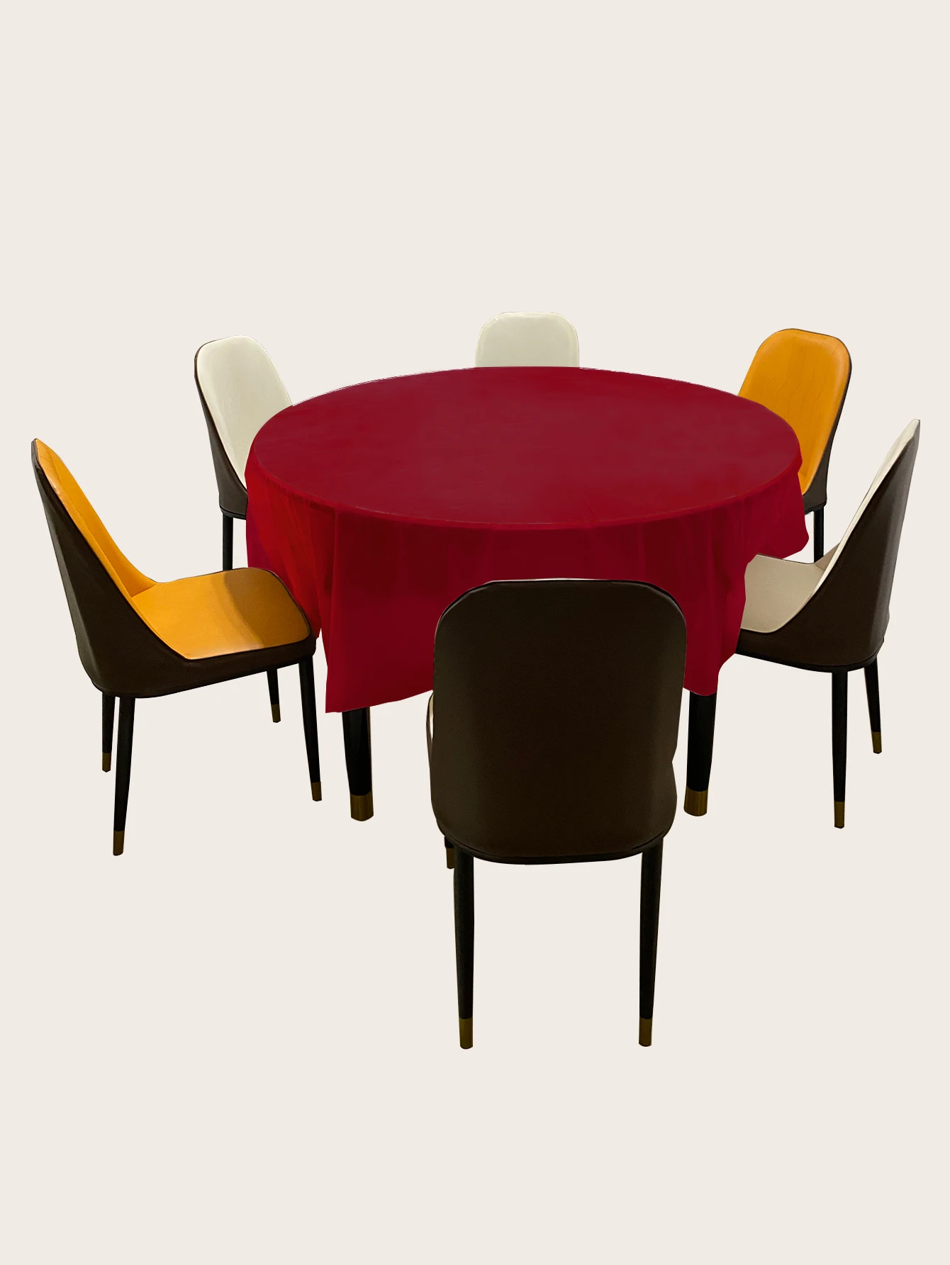 Experienced Manufacturer 84inch Round Birthday Party Disposable Tablecloth PEVA Plastic table cover