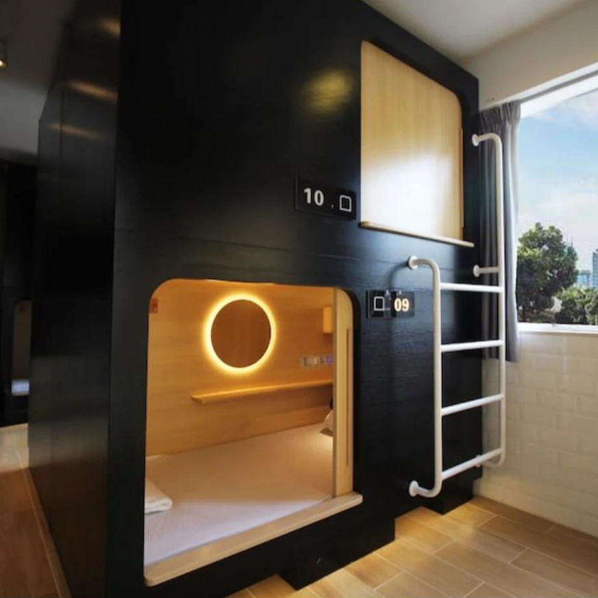 Японская популярная Капсульная кровать для сна оптом, мебель для гостиницы, кровать для отдыха